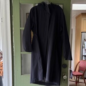 Zella Black Long raincoat/Journey Water Resistant Coat